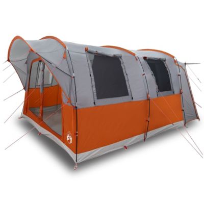 Tente de voiture 4 personnes gris et orange imperméable vidaXL