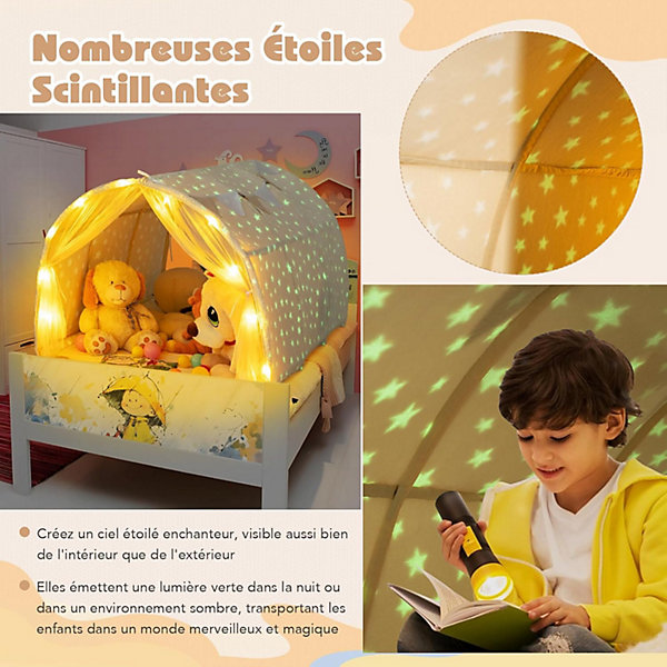 Tente Enfant Interieur 2 En 1 Avec Parc, Cabane Enfant Interieure Avec Tapis En Coton Lavable Lumieres Etoilees Pour 3 Ans Beige 98728409 Tente Enfant Interieur 2 En 1 Avec Parc, Cabane Enfant Interieure Avec Tapis En Coton Lavable Lumieres Etoilees Pour 3 Ans Beige 98728409