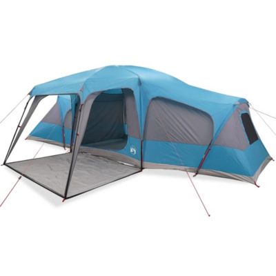 Tente familiale avec dôme de porche 9personnes bleu imperméable vidaXL