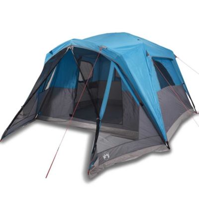 Tente familiale avec porche 6 personnes bleu imperméable vidaXL