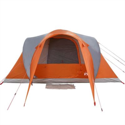 Tente familiale à dôme 6 personnes gris et orange imperméable vidaXL