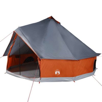 Tente familiale tipi 6 personnes gris et orange imperméable vidaXL