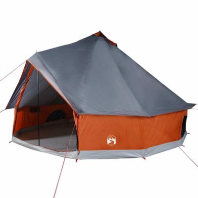 Tente familiale tipi 8 personnes gris et orange imperméable vidaXL