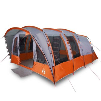 Tente familiale tunnel 8 personnes gris imperméable vidaXL