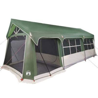 Tente familiale Vert et blanc 620 x 322 x 240 cm Polyester vidaXL