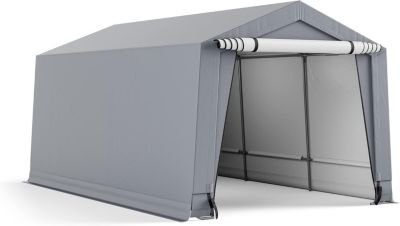 Tente Garage Imperméable Tente de Voiture avec Cadre avec Portes Détachables avec Fermetures à Glissière