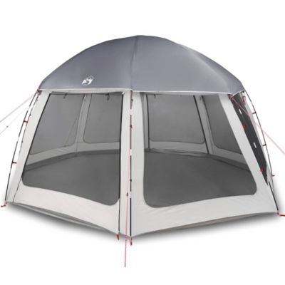 Tente piscine toit amovible parois maille gris 510x510 cm vidaXL