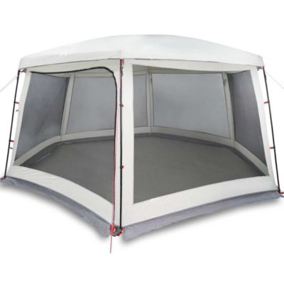 Tente piscine toit amovible parois maille gris 670x590 cm vidaXL