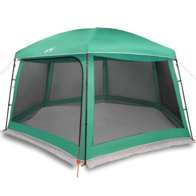 Tente piscine toit amovible parois maille vert d'eau 618x532 cm vidaXL