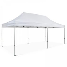 Tente pliante en alu 3x6 m blanc  Oviala