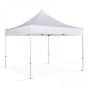 Tente pliante M2 en aluminium 3x3m 480g/m² 50mm blanc  Oviala