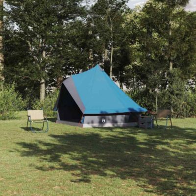 Tente Tipi 8 personne Bleu taffetas vidaXL