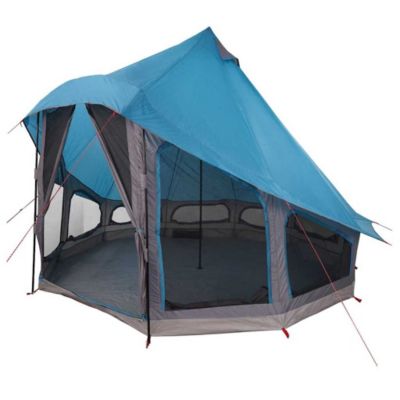Tente Tipi avec toit Bleu 404 x 370 x 270 cm taffetas vidaXL