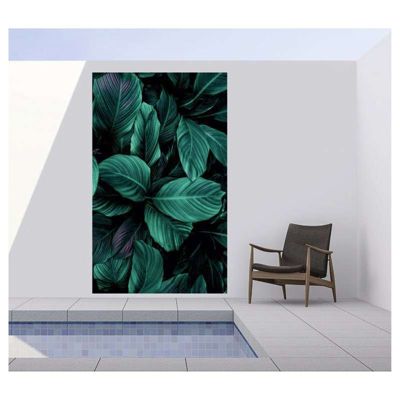 Tenture murale extérieure imprimée CHLOROPHYLLE, H.2 x L.1.2 m, Made in France par Scenolia
