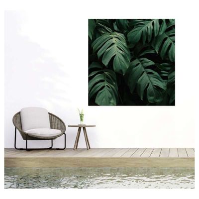 Tenture murale extérieure imprimée CROISSANCE VEGETALE, H.1.5 x L.1.5 m, Made in France par Scenolia