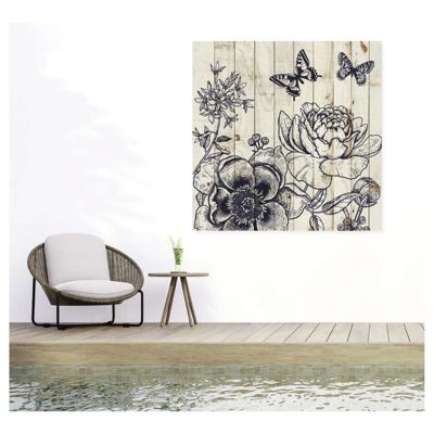 Tenture murale extérieure imprimée GRAPHIFLORA, H.1.5 x L.1.5 m, Made in France par Scenolia