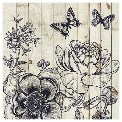 Tenture murale extérieure imprimée GRAPHIFLORA, H.1.5 x L.1.5 m, Made in France par Scenolia