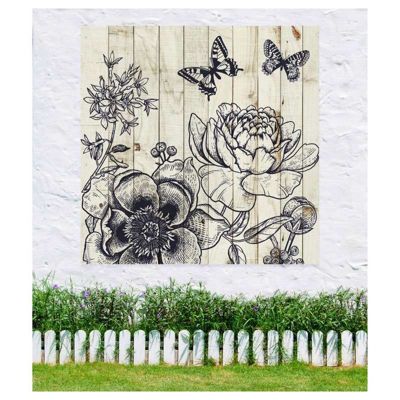 Tenture murale extérieure imprimée GRAPHIFLORA, H.1.5 x L.1.5 m, Made in France par Scenolia