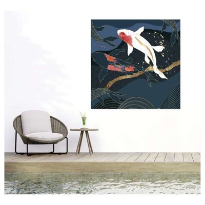 Tenture murale extérieure imprimée KOÏ, H.1.5 x L.1.5 m, Made in France par Scenolia