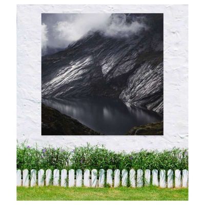 Tenture murale extérieure imprimée MUNKEBU, H.1.5 x L.1.5 m, Made in France par Scenolia