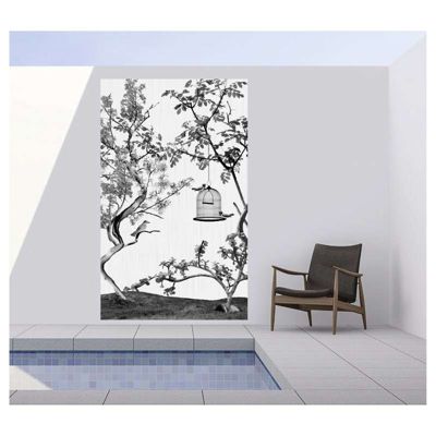 Tenture murale extérieure imprimée PANORAMIQUE ASIATIQUE, H.2 x L.1.2 m, Made in France par Scenolia