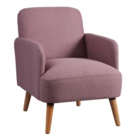 TEODORE - Fauteuil Rembourré Tissu Violet