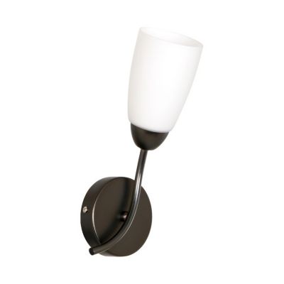 Terni Applique 1xE14 Max.40W Métal Graphite/Verre Blanc