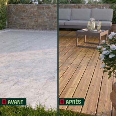 Terrasse autoportante en bois Halden Klikstrom L.120 x l.75 x ep.6,1cm