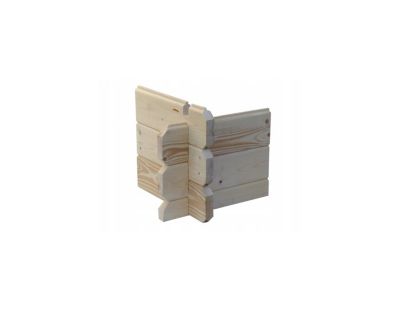 Terrasse en bois avec balustrade pour abri en bois - 6m2 - 3m x 2m - couleur: naturel - DOM142