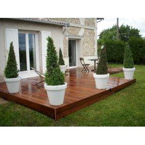 Terrasse KIT COMPLET - 20m2 Terrasse en bois à clipser GRAD - Lames MERBAU 2400 x 118 x 21 mm