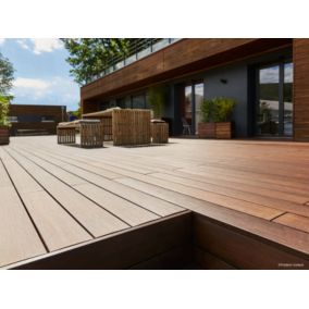 Terrasse KIT COMPLET - 20m2 Terrasse en bois à clipser GRAD - Lames Moso X-TREM 1850 x 120 x 21 mm