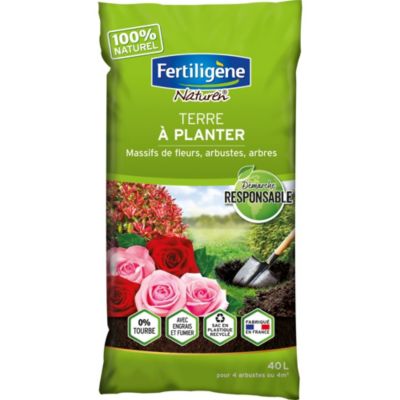 Terre à planter sans tourbe 40L Fertiligène