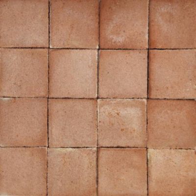 Terre cuite faite à la main 15x15 cm couleur rouge