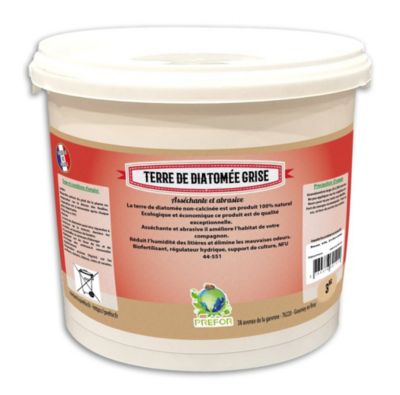 Terre de diatomee GRISE seau 10L 3kg