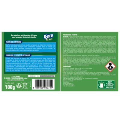 Terre de diatomée pour rampants Kapo vert 100g