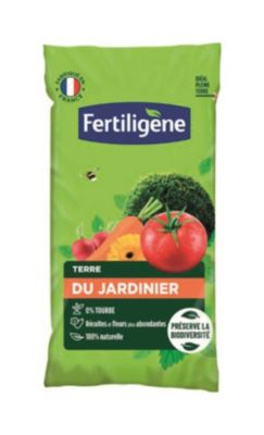 Terre du Jardinier sans tourbe toutes plantations du jardin Fertiligène 40 L