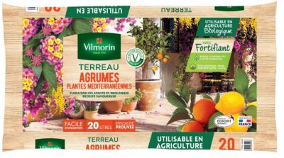 Terreau Agrumes Plantes Méditerranéennes - 20 L - Vilmorin