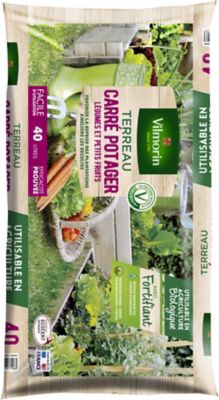 Terreau carré potager Vilmorin 40L avec fortifiant