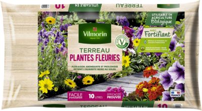 Terreau Plantes Fleuries - 10 L - Vilmorin