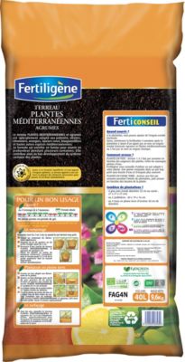 Terreau plantes méditerranéennes et agrumes Fertiligène 40L
