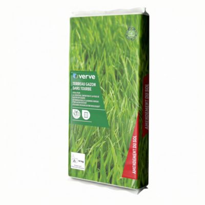 Terreau sans tourbe pour couverture et pose de gazon Verve 40 L