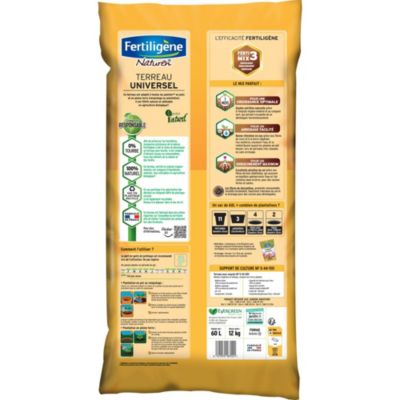 Terreau universel sans tourbe 60L Fertiligène
