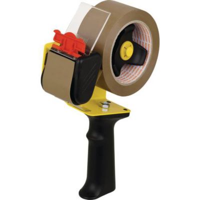 tesa Distributeur de ruban adhésif 50 mm noir/jaune, sans rouleau, modèle 56406-00-01