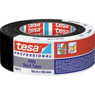 tesa Duct Tape PRO 74613-00002-00 bande réparation noir 50 m x 50 mm