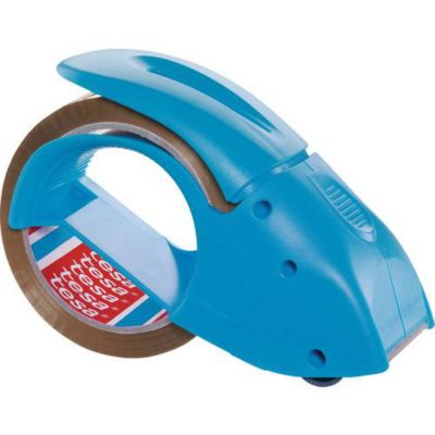 tesa Pack n Go distributeur de ruban adhésif manuel bleu, compatible 50 mm