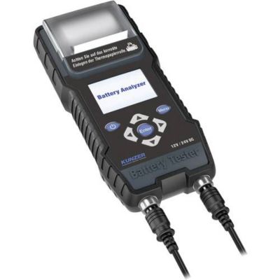 Testeur de batterie 12 V / 24 V avec imprimante intégrée, écran LCD couleur, 25 x 11 x 6 cm