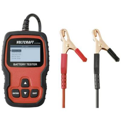 Testeur de batterie VOLTCRAFT VC-BT100 12 V et 24 V, test batterie, démarrage et charge