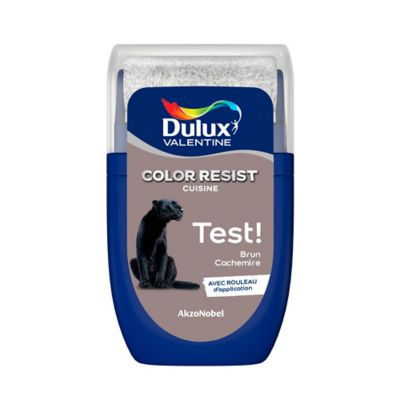 Testeur de peinture Color Resist cuisine Dulux Valentine mat brun cachemire 30ml
