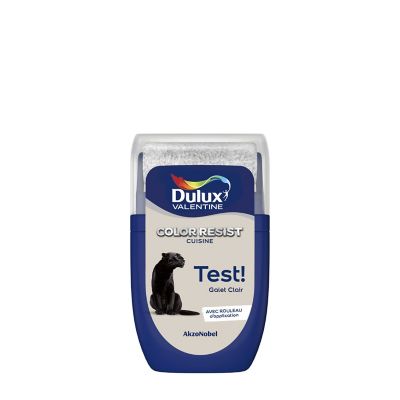 Testeur de peinture Color Resist cuisine Dulux Valentine mat galet clair 30ml