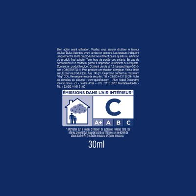 Testeur de peinture Color Resist cuisine Dulux Valentine mat galet clair 30ml